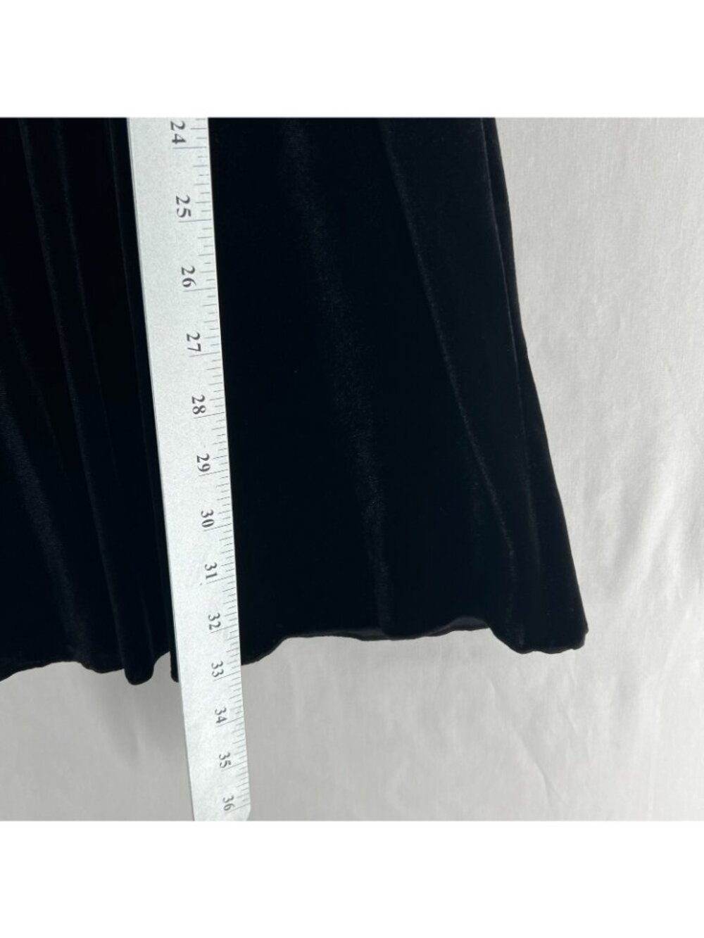 Zara Basic Velvet Lace Mini Dress Womens M Skater Fit Flare Flutter Sleeve Black - Picture 7 of 15